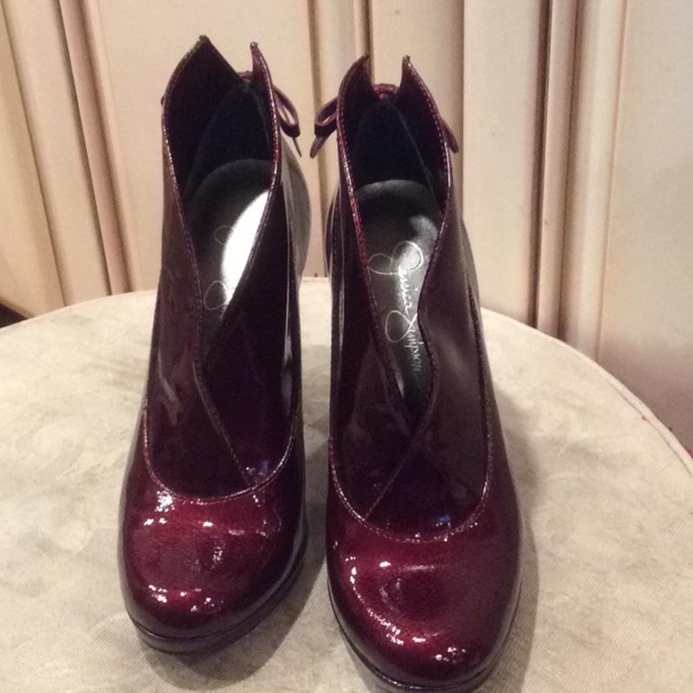 Jessica Simpson Burgundy Platform Shoes Sz 6.5